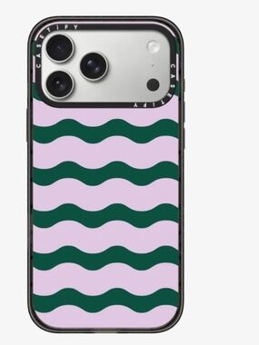 casetify - Lilac And Green Wavy Stripe - iPhone 17 pro max
